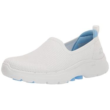 Imagem de Skechers Tênis feminino Go Walk 6-Clear Virtue, branco/azul, 11