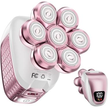 Imagem de Wyklaus Lâminas elétricas para mulheres pernas: barbeador corporal recarregável 5 em 1 - Removedor de pelos secos úmidos à prova d'água - Aparador para rosto feminino, axilas, homens públicos