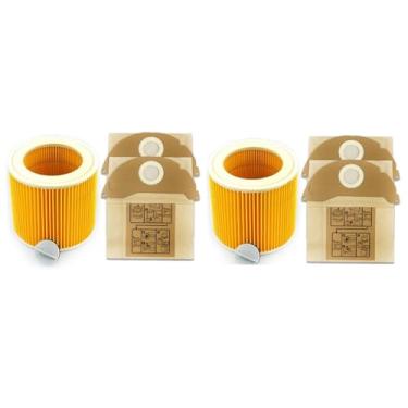 Imagem de 2x Sacola de Substituição para Aspirador Pó WD2250 A2004 A2054 MV2 MV3 WD2 WD3 Papel 2 Camadas com Alta Filtração Mantém o Desempenho Limpeza Reduz a Infiltração Pólen no Ar