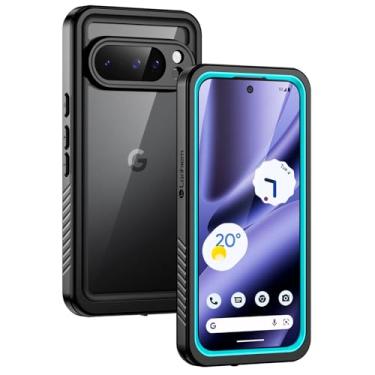 Imagem de Lanhiem Capa para Pixel 10 Pro XL, capa à prova d'água IP68 à prova de poeira com protetor de tela integrado, capa protetora resistente à prova de choque transparente para Google Pixel 10 Pro XL de