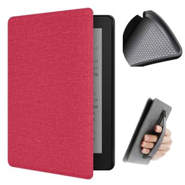 Imagem de Yzlvigrous Caixa de Textura de Pano para Kindle Paperwhite 7/6/5ª Geração 2015/2013/2012, Tampa Traseira de TPU Macia de 6 Polegadas com Sono Automático/alça e Alça de Mão, Modelo: DP75SDI/EY21