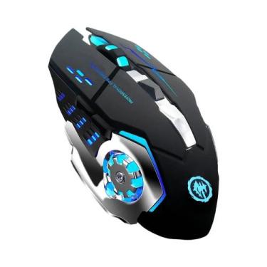 Imagem de Mouse Gamer Sem Fio Bluetooth Com Retroiluminação RGB 3600 DPI Silenci