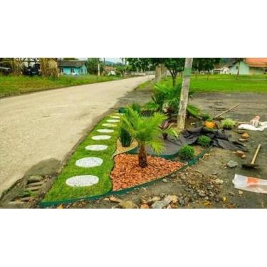 Imagem de Limitador Separador De Grama Marrom Fechamento 10cm X 125m - wl orname