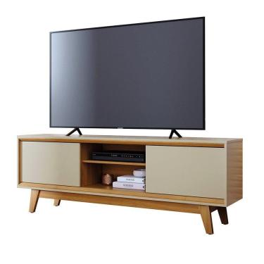 Imagem de Aparador Bancada Para Sala Atlas - 7 Decor Cumaru E Opala