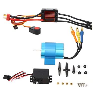 Imagem de SIWOTED 30A Brushless ESC 2435 Motor Brushless M0200 2kg Metal Gear Servo RC Acessório (30A+2435-3900kv+2kg de direção)