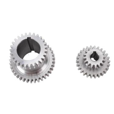 Imagem de AUNMAS Conjunto de Engrenagens Duplicadas de Torno, Mini Engrenagens de Substituição de Torno de Aço de Alta Velocidade, para Modelos 0618, 7x12, 7x14, Carpintaria e Metalurgia