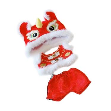 Imagem de TTETTZ Conjunto de 3 Roupas de Pelúcia para Dança do, para Bonecas de Pelúcia de 10 a 17 cm, Vermelho