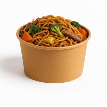 Imagem de Pote Bowl Kraft 720ml com Tampa PET - 10 Unidades para Cereal, Sopa e 