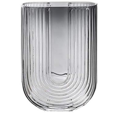 Imagem de Vaso de vidro para decoração de vaso de flores, vaso de vidro leve luxuoso simples nórdico criativo para casa, sala de estar, mesa de jantar, decoração de plantas aquáticas, vaso de flores artificiais