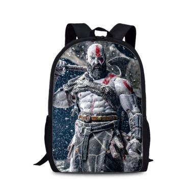 Imagem de Mochila Gods Of Wars Kratos Kids School Nylon 28x13x44cm