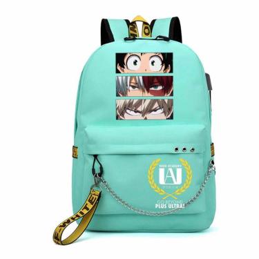 Imagem de Mochila My Hero Academia Midoriya Izuku Todoroki Shoto