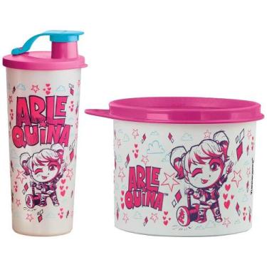 Imagem de Kit Tupperware Arlequina Kids Copo 470ml + Pote 500ml