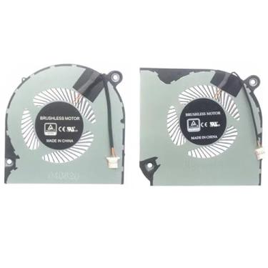 Imagem de Ventoinha para CPU/GPU de laptop para ACER Predator Helios 500 PT315-51 PT315-51-7815 PT315-51-594J PT315-51-76VK N18C3 4 pinos DC5V 0,5A (Nova)