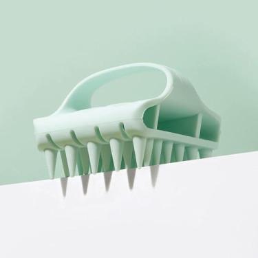 Imagem de Massageador de couro cabeludo de silicone, escova de xampu massageador de cabelo para crescimento do cabelo e remoção de caspa, escova esfoliante estimuladora de couro cabeludo com cerdas macias para