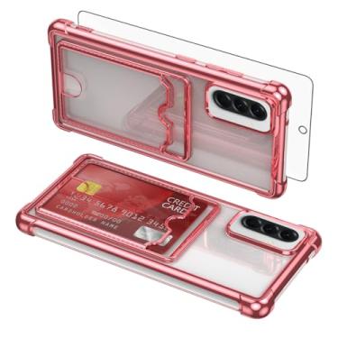 Imagem de Asuwish Capa de celular para Samsung Galaxy A56 5G Slot Cell Cover com protetor de tela de vidro temperado e resistente à prova de choque híbrido suporte de cartão rígido acessórios A 56 56A LTE