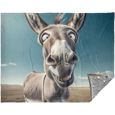 Imagem de TSENQUE Manta divertida de lã de burro com olhos cruzados 177,8 cm x 139,7 cm Cobertores felpudos para mulheres cobertor felpudo personalizado folha