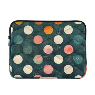 Imagem de Capa de laptop retrô fina e leve de bolinhas, capa impermeável para laptop, bolsa de viagem para computador para homens e mulheres de 33 a 35 cm