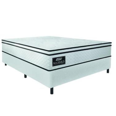 Imagem de Cama Box Casal Gazin Colchão Molas Ensacadas 138x188x62cm New Branco L