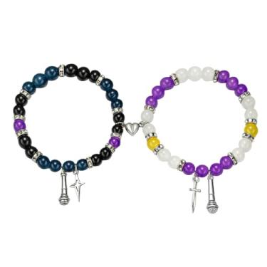 Imagem de Pulseiras combinando para casais, amizade, relacionamento, compromisso, gato, presente para namorada, namorado, melhores amigas, Large, Pedra, Sem Pedra Preciosa