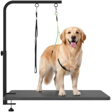 Imagem de WeGXY Braço de cuidados para cães, braço ajustável de 111,8 cm de altura com braçadeira para cães pequenos e médios, alça de cuidados e suporte sem apoio para sentar