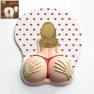 Imagem de Husband Property Tapete de mouse 3D com descanso de pulso, descanso de pulso ergonômico em gel, base de borracha antiderrapante, mouse de silicone macio para mesa de escritório, presente personalizado