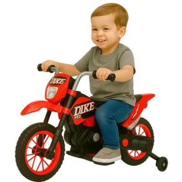 Imagem de Mini Moto Elétrica Infantil Radical Bang Toys Vermelho 12V