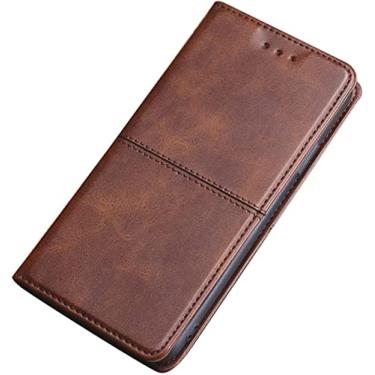 Imagem de ANZOAT Capa para iPhone 14/14 Plus/14 Pro/14 Pro Max, Carteira de Couro Flip Folio Case, Suporte de Cartão Suporte Fivela Magnética À Prova de Choque Proteção TPU Interior Shell (Cor: Marrom Escuro, Tamanho: 14 Pro 6,1 Polegadas