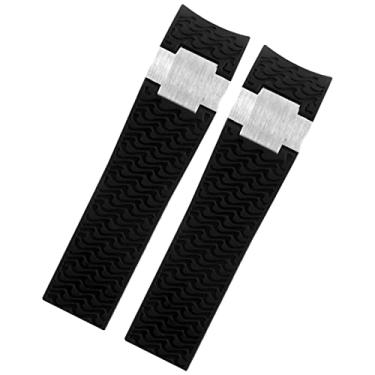 Imagem de EPANO Pulseira de relógio à prova d'água para Ulysse Nardin pulseira de relógio de borracha de silicone pulseiras esportivas acessórios de substituição peças (cor: 8, tamanho: 22mm)