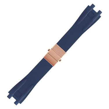 Imagem de AXPTI Pulseira de borracha de silicone para Ulysse Nardin, esportes ao ar livre, impermeável, pulseira de substituição, acessórios de relógio peças (8)