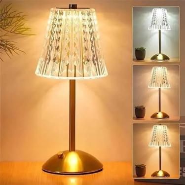 Imagem de Lâmpada De Mesa LED Portátil Sem Fio De Toque Recarregável USB Decoração Quarto Luz Noturna SimplesAbajur de Cabeceira(Modelo-B)