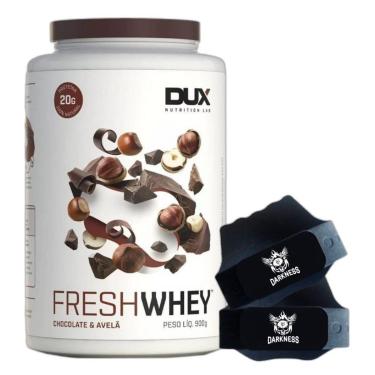 Imagem de Fresh Whey Isolado 3W Hidro Chocolate 900g + Luva Darknes Dux-Unissex