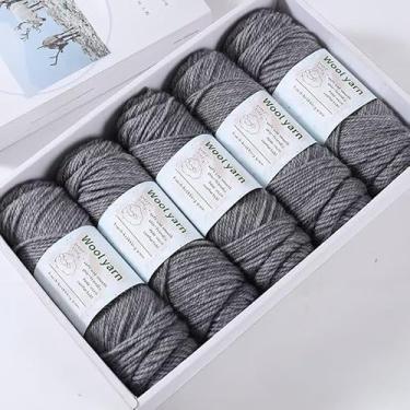 Imagem de 1 peça 100 g 245 agulha grossa fio de lã multicolor moda fazendo presentes feitos à mão DIY material de tricô tricô suéter quente suéter casaco cachecol chapéu luvas calças de lã joelheira bola de fio