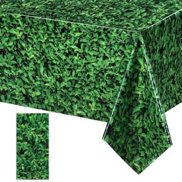 Imagem de Tatuo 1 peça de fundo de folhas verdes jumbo, folhas verdes, 3D, à prova d'água, folhas de árvore, suporte para cabine de fotos, toalhas de mesa de folhas verdes para decoração de festa de aniversário