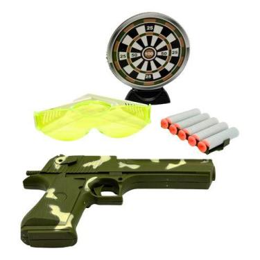 Imagem de Arma De Brinquedo Desert Eagle Camuflada De Dardos Nerf Kids, Verde