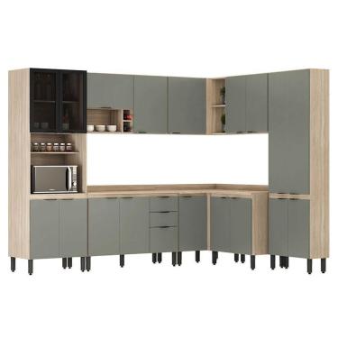 Imagem de Cozinha Modulada Firenze Fi0013 Avena Touch Menta - Demóbile
