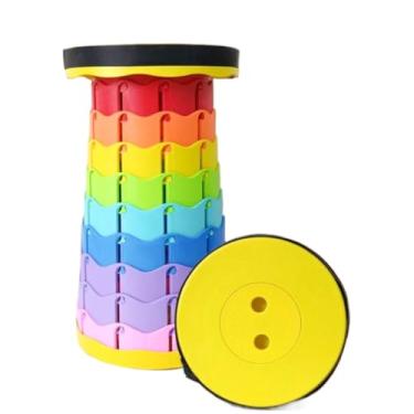 Imagem de Banqueta Banco Retrátil Portátil com Alça Telescópica Banquinho Dobrável Ajustável Pesca Camping