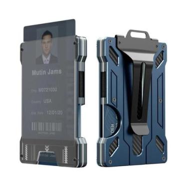 Imagem de Carteira Masculina Slim Minimalista De Alumínio Com Porta-Cartões Tran