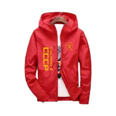 Imagem de Jaqueta Bomber Com Capuz Unissex CCCP URSS KGB Moscovo, Casual, Corta-