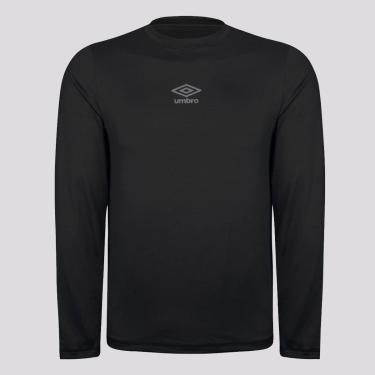 Imagem de Camisa Umbro Termica Light Juvenil Preta-Unissex