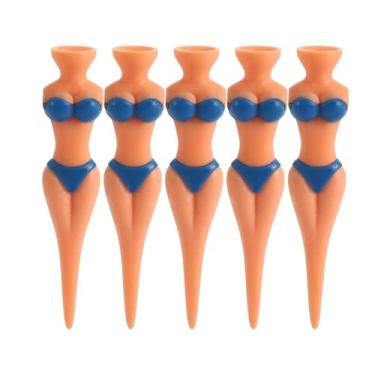 Imagem de Golf Tees Suporte de bola de treinamento de golfe feminino modelo biquíni sexy atraente acessórios de golfe (azul)