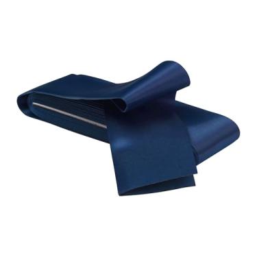 Imagem de Cobertor de cetim azul marinho, 5,8 cm x 1,5 m, fita adesiva de encadernação com dobra única, material acetinado, acabamento liso, acabamento durável, ideal para colcha de bordas, artesanato, projetos