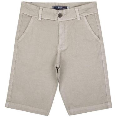 Imagem de Bermuda Juvenil Look Jeans Sarja Chino Collor - AREIA - 10-Masculino