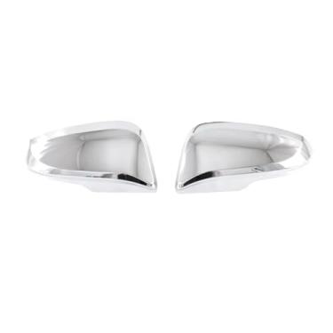 Imagem de Acessórios de retrovisor do carro piano preto porta espelho capa guarnição Compatível com toyota hilux/revo/fortuner/innova 2015 2016 2018 2020 2022(Chrome)