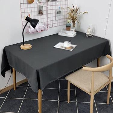 Imagem de Toalha de mesa de cor pura toalha de mesa de centro toalha de mesa retangular toalha de mesa impermeável decoração de festa toalha de mesa (cor: 25 especificações: 80 x 120 cm)