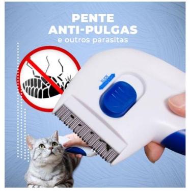 Imagem de Escova Pente Removedor Pente Elétrico Mata Pulgas Carrapatos Piolho Pe