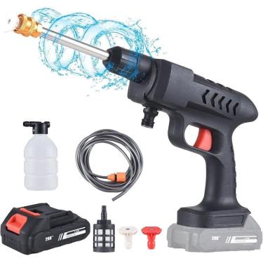 Imagem de Lavadora De Pressão Sem Fio 290psi 21v Portátil C- Bateria Recarregável 10000mah