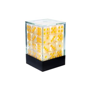 Imagem de Conjunto de Dados Central Dices - Marmore, Branco e Dourado