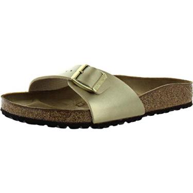 Imagem de Birkenstock Sand lias Madrid Femininas, Birko-flor dourado, 9-9.5