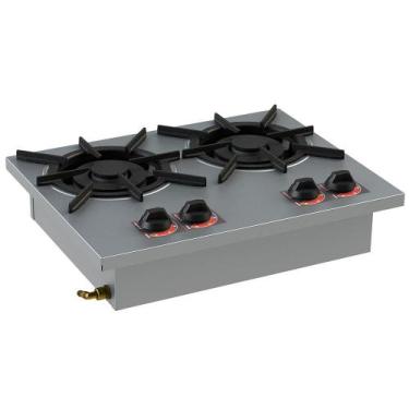 Imagem de Fogão 2 Bocas de Embutir Baixa Pressão 2 QD 20x20 Inox SL13011-I Itajo