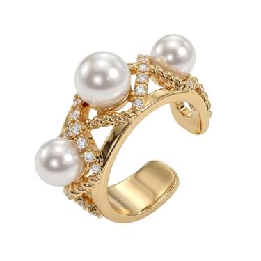 Imagem de MEVECCO Brinco de orelha sem piercing para mulheres, banhado a ouro 18 quilates delicados, cartilagem, prendedor de pressão, piercings falsos, minimalistas, argolas abertas, presentes, Sem pedra